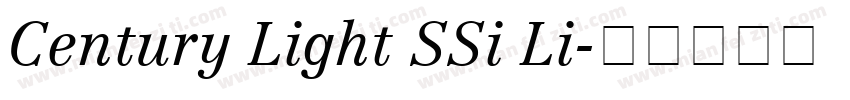 Century Light SSi Li字体转换